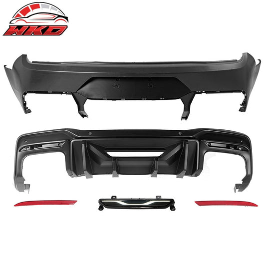 Wholesale 15-23 Mustang Dark Horse Rear Bumper + Rock Diffuser +GT-C Light +Reflector - Wikond Auto