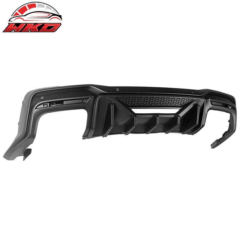 Fits 15-23 Mustang Dark Horse Rear Bumper +Speed Diffuser +GT-C Light +Reflector