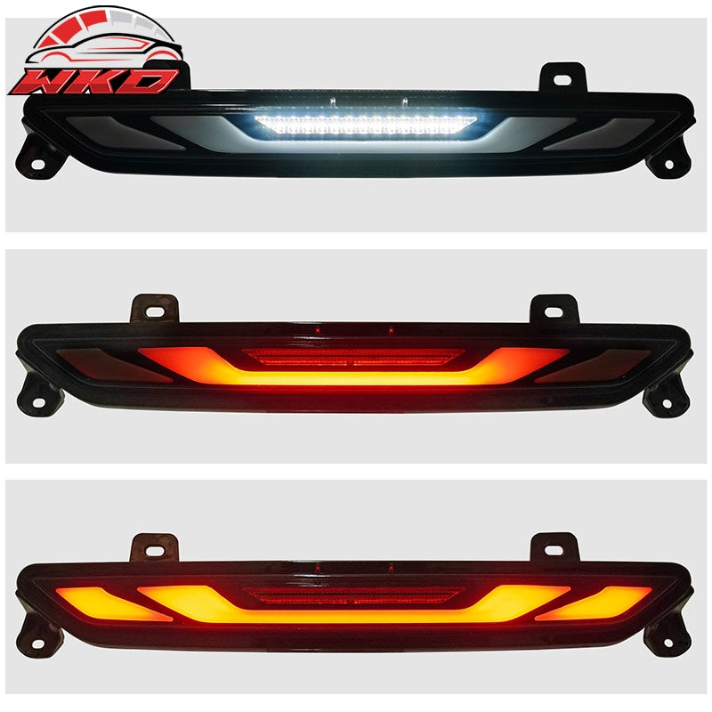 Fits 15-23 Mustang Dark Horse Rear Bumper +Speed Diffuser +GT-V Light +Reflector