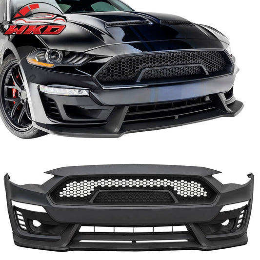 Wholesale 18-23 Mustang Front Bumper Cover Shelby Super Snake Style with Matte Grille - Wikond Auto