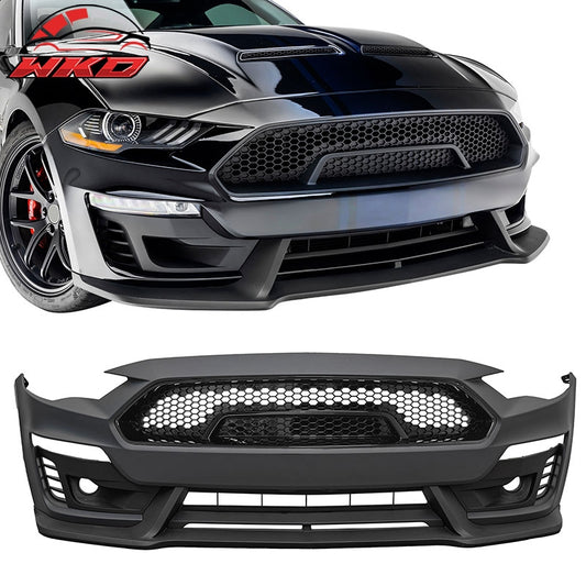 Wholesale 18-23 Mustang Front Bumper Cover Shelby Super Snake Style with Gloss Grille - Wikond Auto