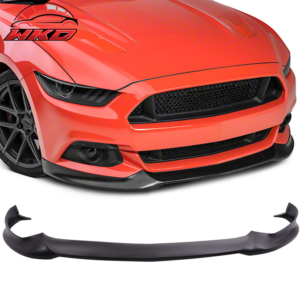 Fits 15-17 Mustang V6 V8 Type S Front Bumper Lip Spoiler - (PU)
