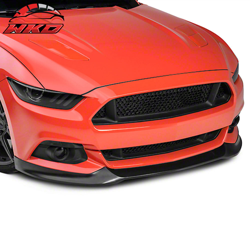 Fits 15-17 Mustang V6 V8 Type S Front Bumper Lip Spoiler - (PU)