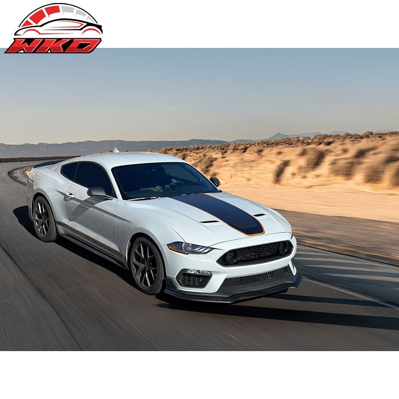 Fits 21-23 Ford Mustang Mach 1 Handling Package Front Bumper Lip Gloss Black PP