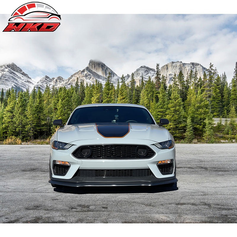 Fits 21-23 Ford Mustang Mach 1 Handling Package Front Bumper Lip Gloss Black PP