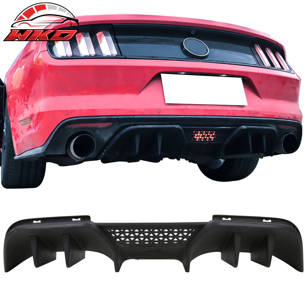 Fits 15-17 Ford Mustang R-Spec V2 Lower Rear Diffuser For PREMIUM Bumper