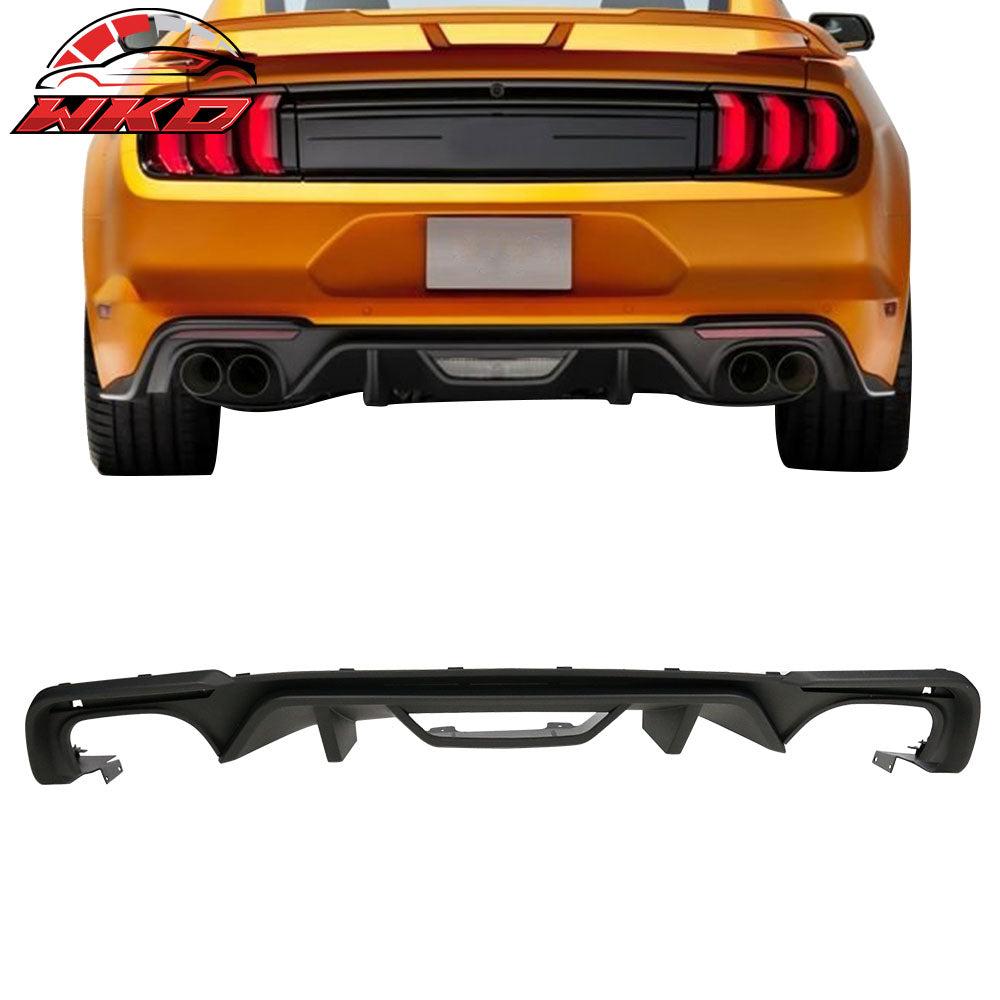Fits 18-23 Ford Mustang S550 2-Door GT Style OE Matte Black PP Rear Diffuser