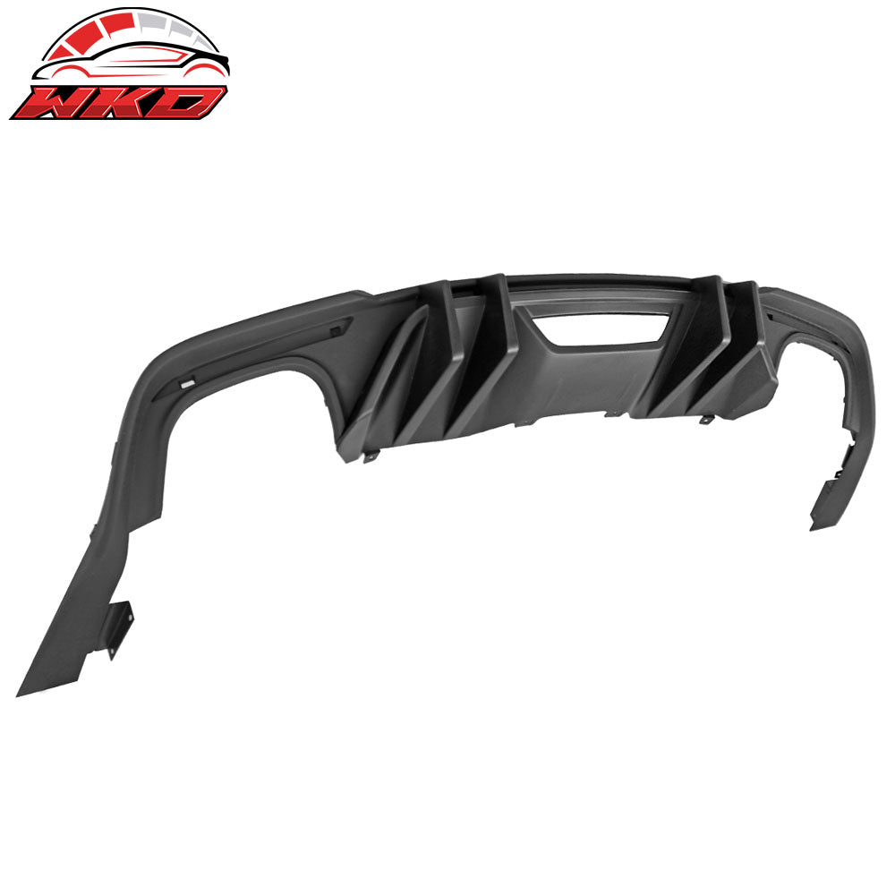 Fits 18-23 Ford Mustang S550 2-Door Competition Matte Black PP Rear Diffuser