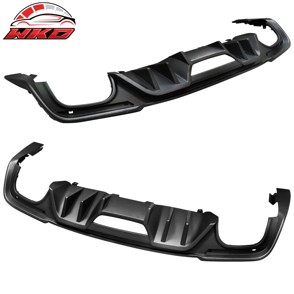 Fits 18-23 Ford Mustang S550 Coupe Rock Style Rear Diffuser Lip Matte Black PP