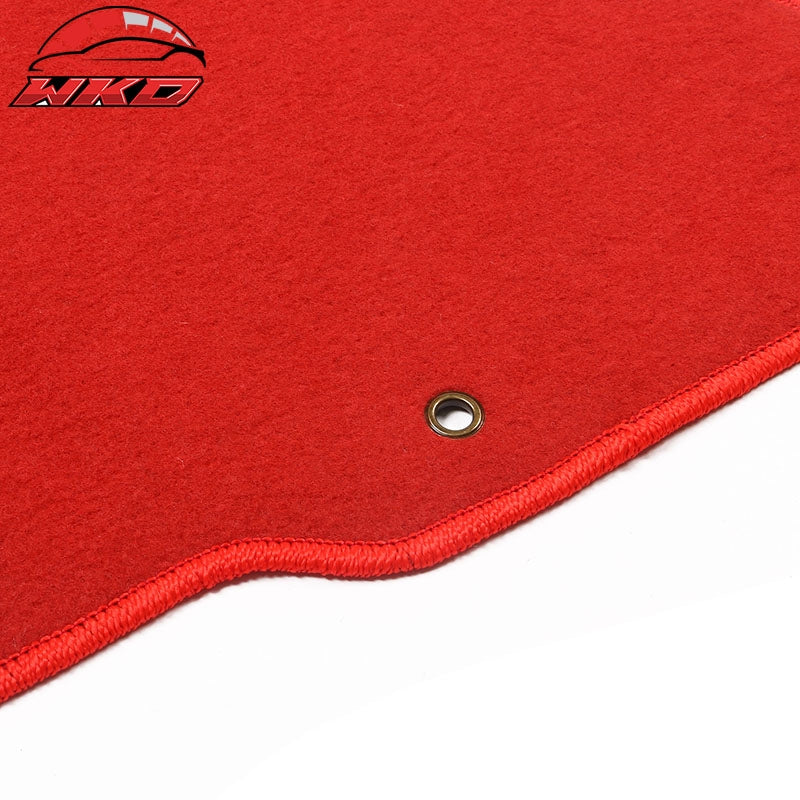 Fits 90-96 Nissan 300ZX Red Nylon Floor Mats Liner 1st 2nd Row Car Carpets 4PCS