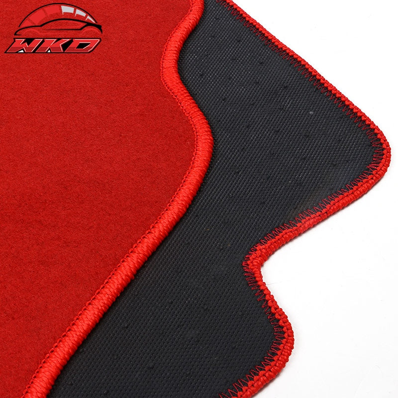 Fits 03-09 Nissan 350Z Floor Mats Liner Nylon Red Non-Slip Auto Carpets 2PC