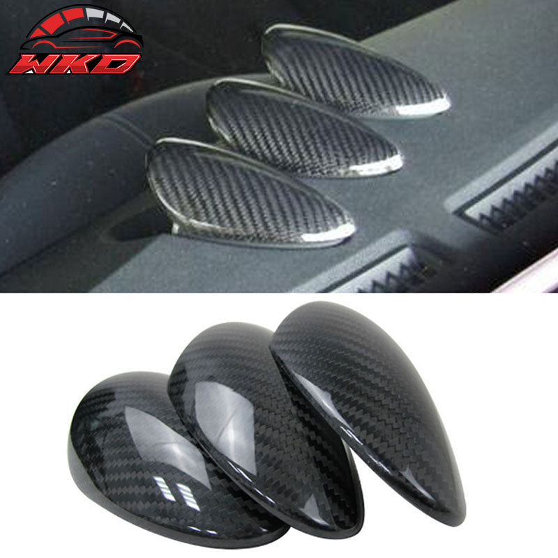 Fits 09-20 Nissan 370Z Front Center Dash Gauge Cover Pod Trim Matte Carbon Fiber