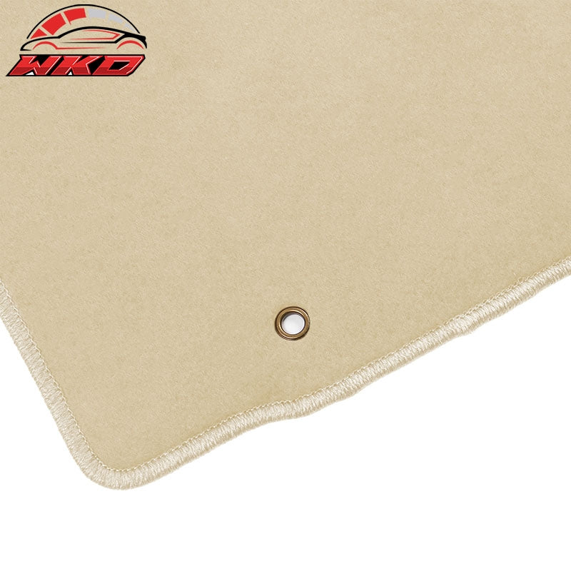Fits 09-20 Nissan 370Z Nylon Beige Floor Mats Liner Non-Slip Auto Carpets 2PCS