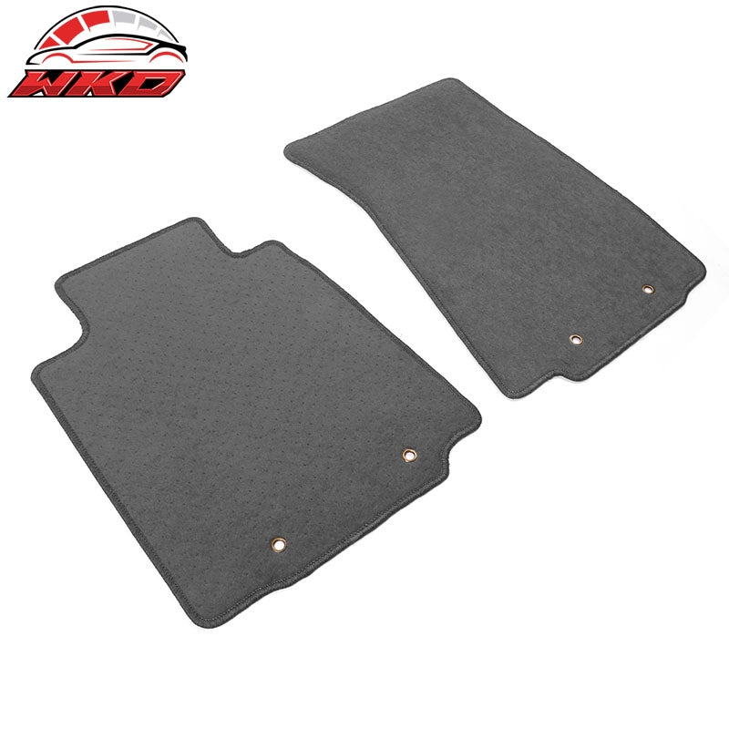 Fits 09-20 Nissan 370Z Nylon Grey Floor Mats Liner Anti-Slip Auto Carpets 2PCS
