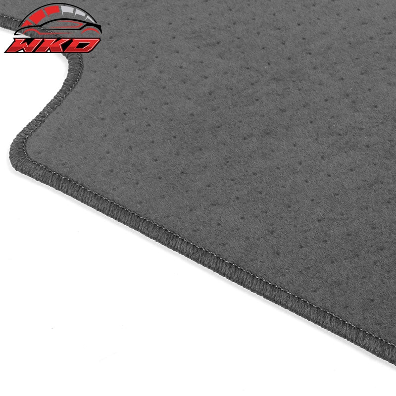 Fits 09-20 Nissan 370Z Nylon Grey Floor Mats Liner Anti-Slip Auto Carpets 2PCS