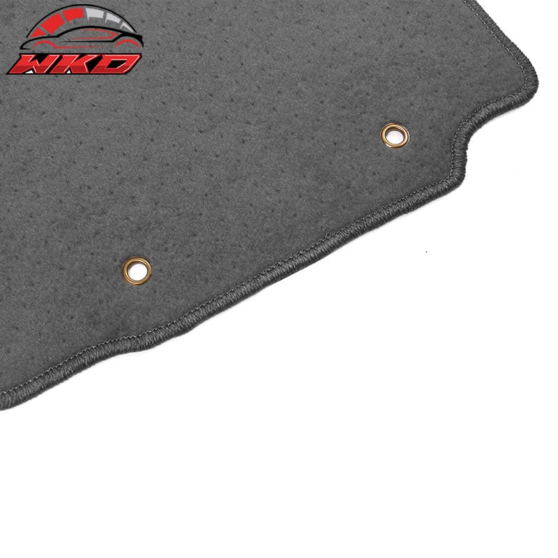 Fits 09-20 Nissan 370Z Nylon Grey Floor Mats Liner Anti-Slip Auto Carpets 2PCS