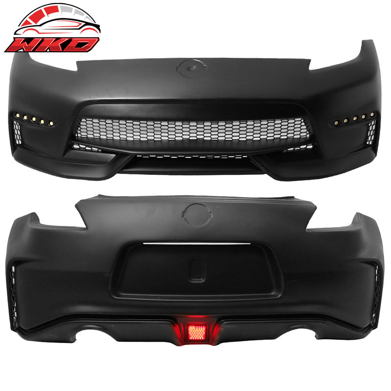 Wholesale 09-20 Nissan 370Z NS Style Front + Rear Bumper Cover Unpainted Black PP
