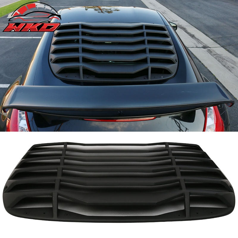 Fits 09-20 Nissan 370Z Coupe IKON Rear Window Scoop Louver Sun Shade Cover ABS