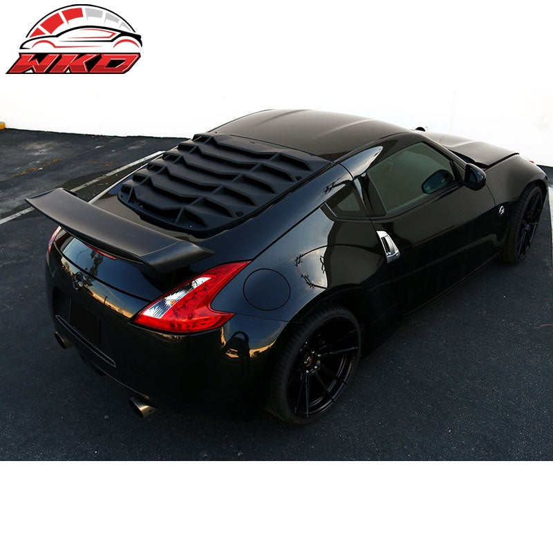 Fits 09-20 Nissan 370Z Coupe IKON Rear Window Scoop Louver Sun Shade Cover ABS