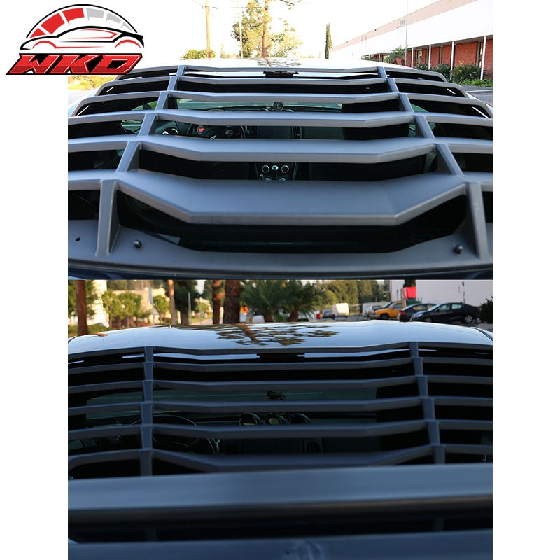 Fits 09-20 Nissan 370Z Coupe IKON Rear Window Scoop Louver Sun Shade Cover ABS