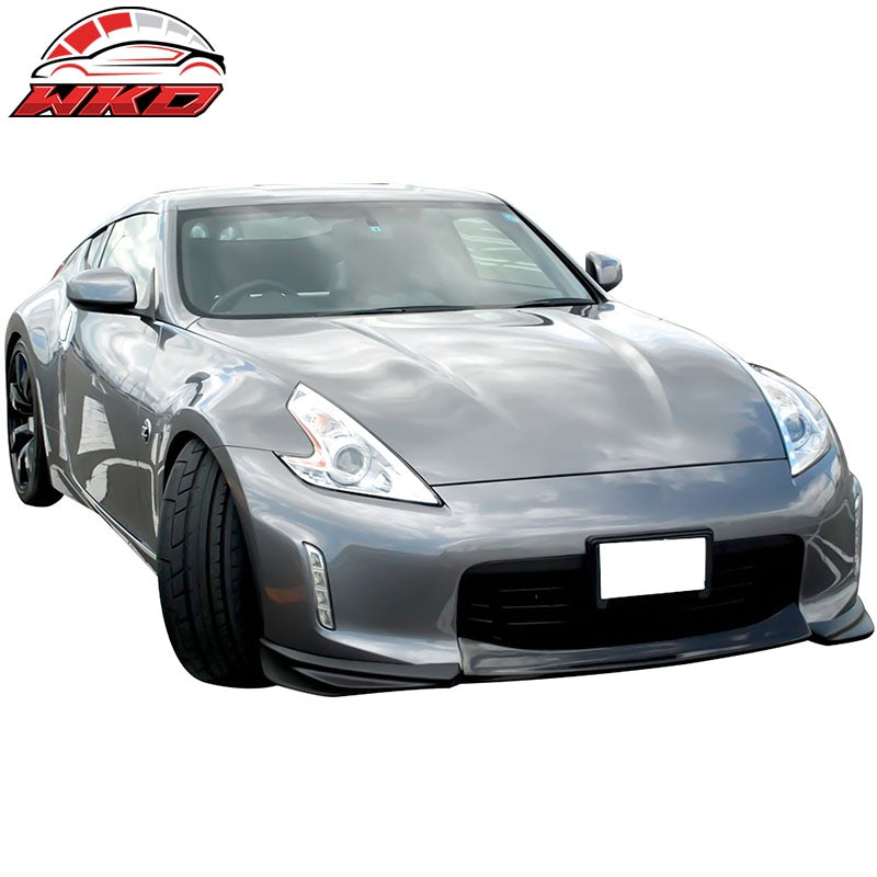 Fits 13-17 Nissan 370Z TK Style Front Bumper Lip Spoiler Chin Splitter Unpainted