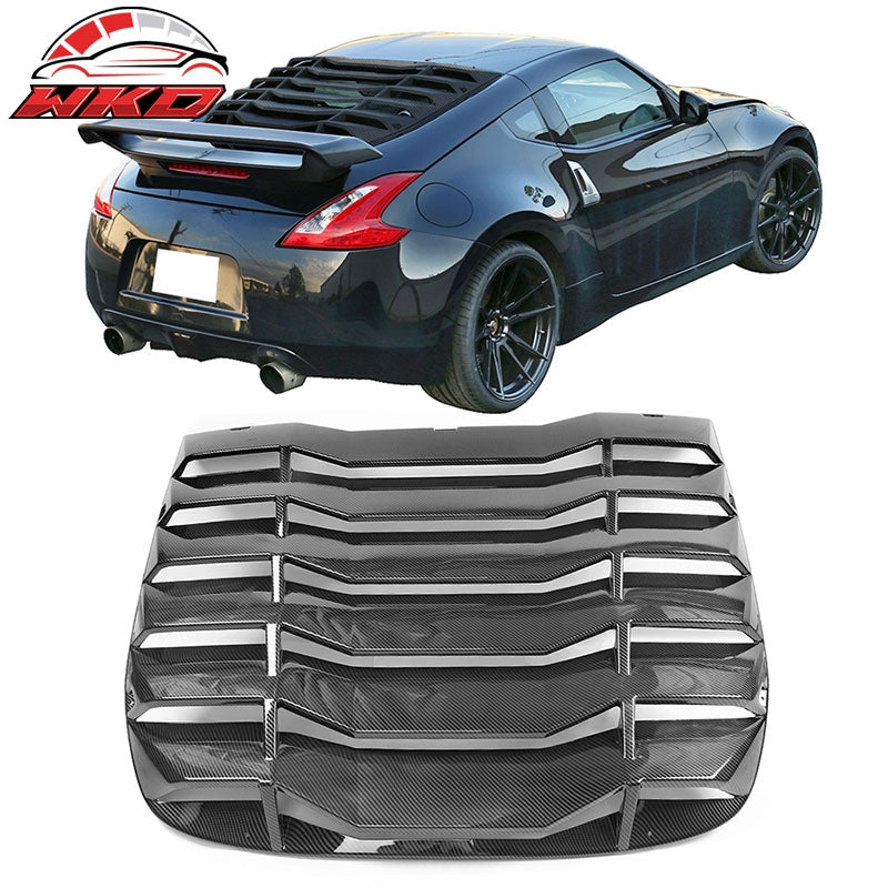Wholesale 09-20 Nissan 370Z Coupe IKON Window Louver Shade Cover Carbon Fiber Print