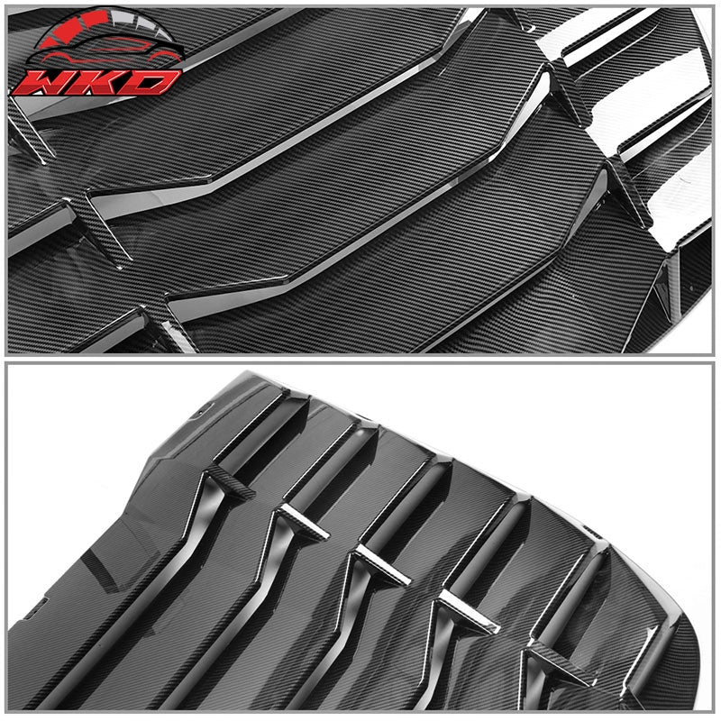 Fits 09-20 Nissan 370Z Coupe IKON Window Louver Shade Cover Carbon Fiber Print