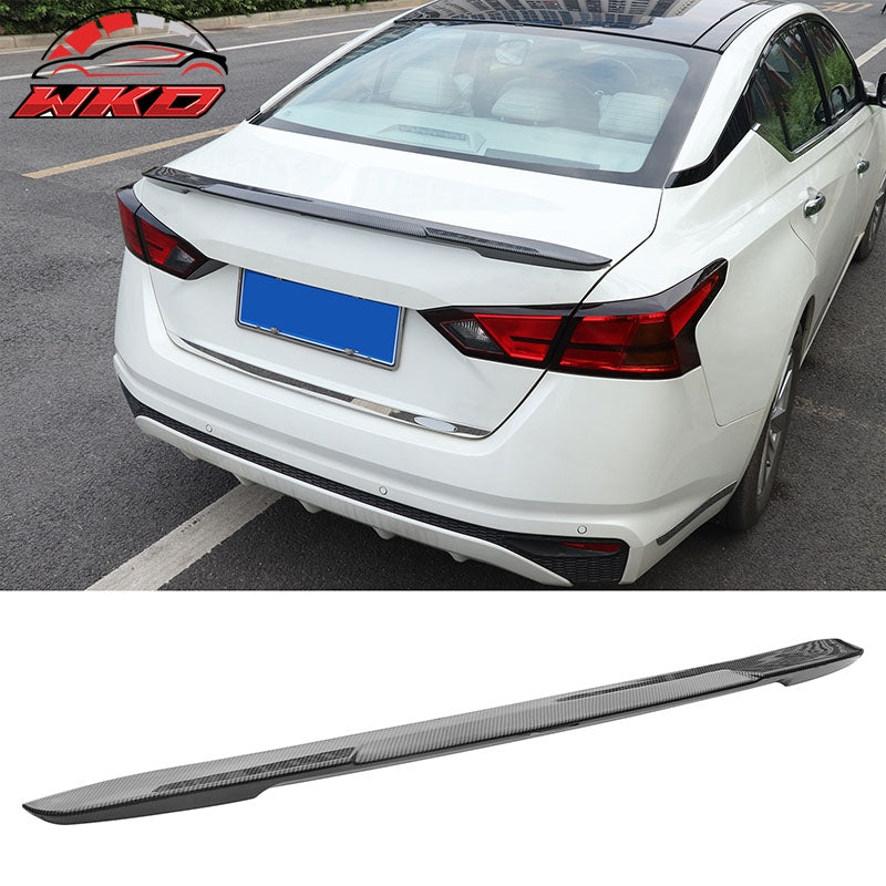 Fits 19-26 Nissan Altima 4DR IKON Rear Trunk Spoiler Wing ABS Carbon Fiber Print