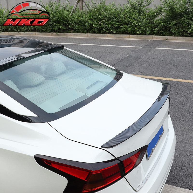 Fits 19-26 Nissan Altima 4DR IKON Rear Trunk Spoiler Wing ABS Carbon Fiber Print