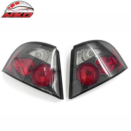 Wholesale 98-01 Nissan Altima Black Housing w/ Carbon Texture Clear Lens Tail Lights - Wikond Auto