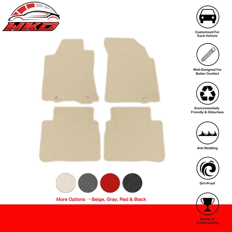 Fits 13-18 Nissan Altima 4PCS Car Auto Floor Mats Liner Front Rear Nylon Carpets