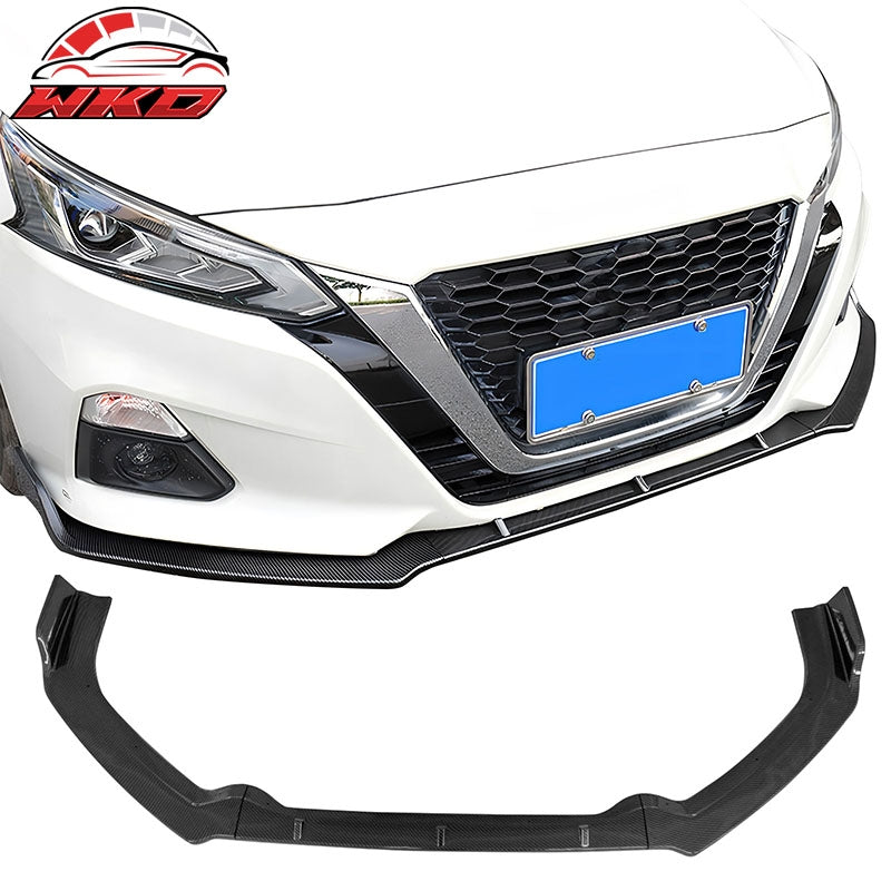 Wholesale 19-22 Nissan Altima Front Bumper Lip Carbon Fiber Print Spoiler PP 3PC Trim