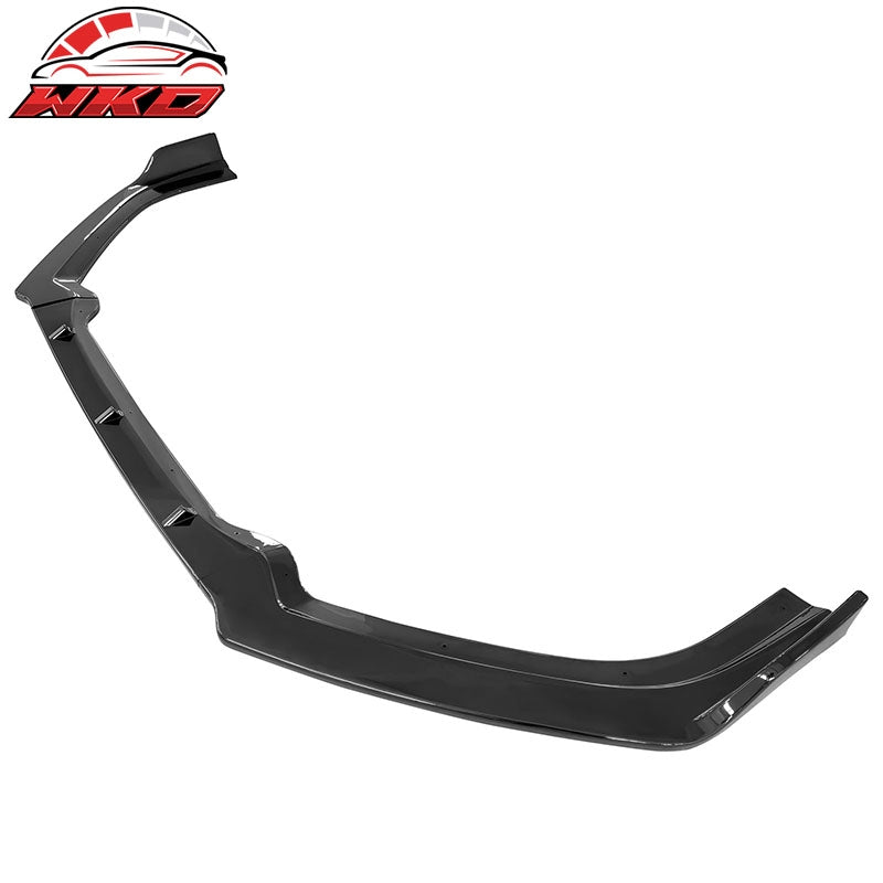 Fits 19-22 Nissan Altima Front Bumper Lip Gloss Black Spoiler PP 3PC Splitter