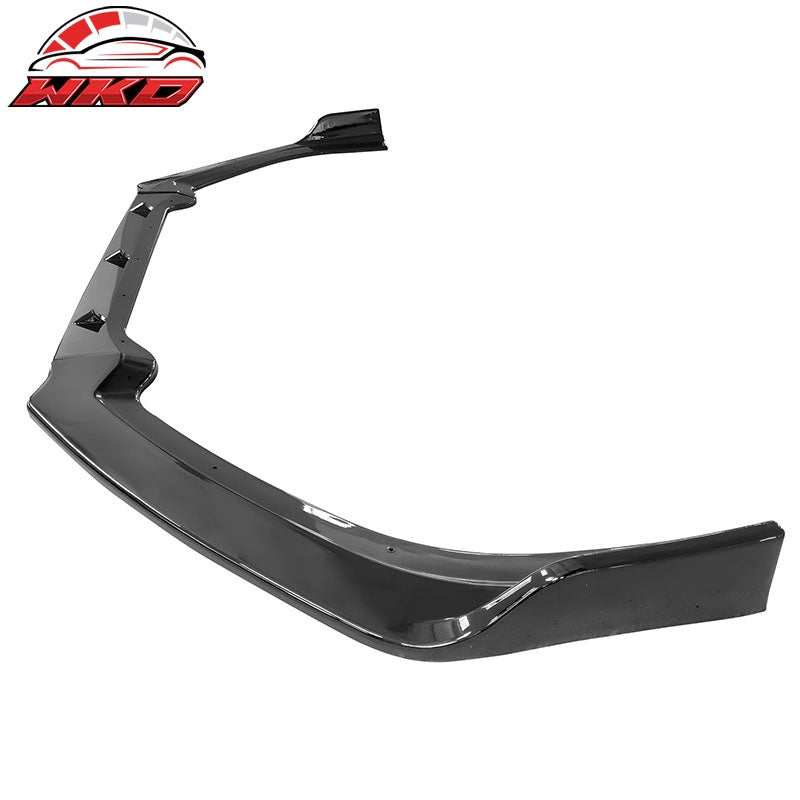 Fits 19-22 Nissan Altima Front Bumper Lip Gloss Black Spoiler PP 3PC Splitter