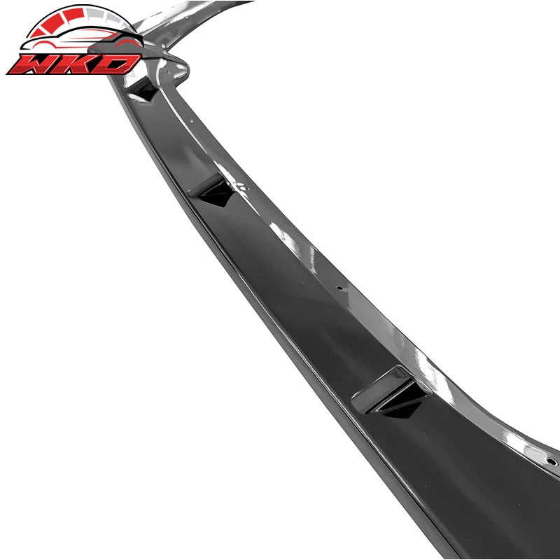 Fits 19-22 Nissan Altima Front Bumper Lip Gloss Black Spoiler PP 3PC Splitter