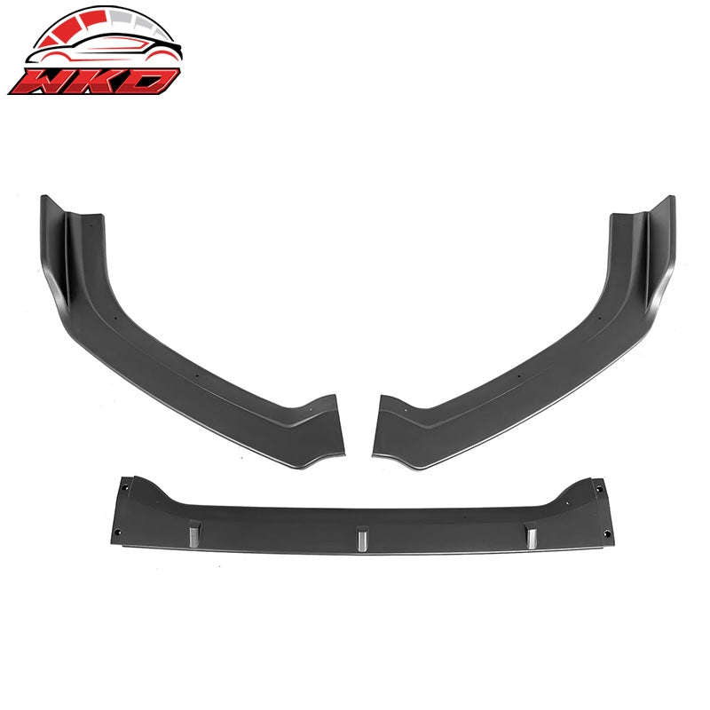 Fits 19-22 Nissan Altima Front Bumper Lip Matte Black Spoiler PP 3PC Splitter