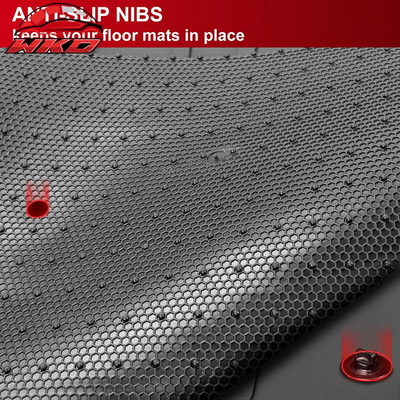 Fits 13-18 Nissan Altima Latex Car Floor Mats Liner All Weather Gray Carpet 5PC