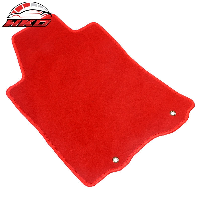 Fits 13-18 Nissan Altima Sedan Nylon Floor Mats Liner Front Rear Red Car Carpets
