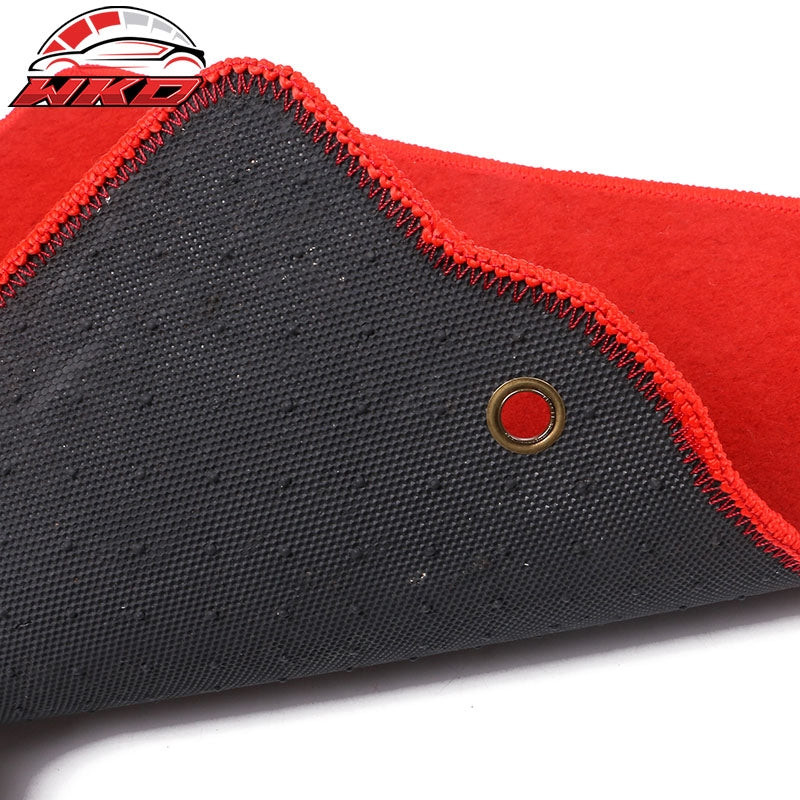 Fits 13-18 Nissan Altima Sedan Nylon Floor Mats Liner Front Rear Red Car Carpets