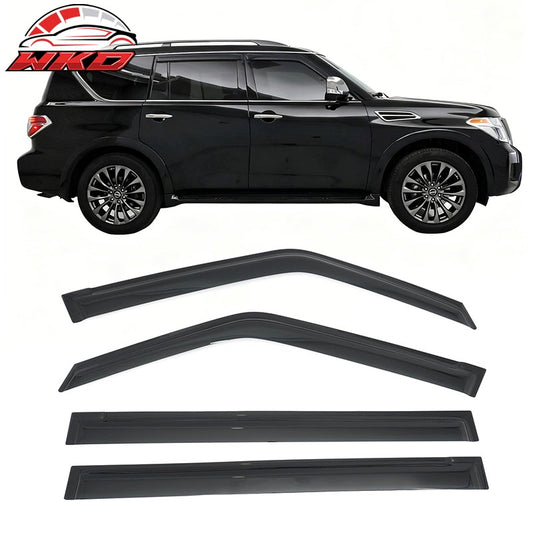 Wholesale 17-24 Nissan Armada Window Visors 4PCS Smoke Acrylic Rain Sun Deflectors - Wikond Auto