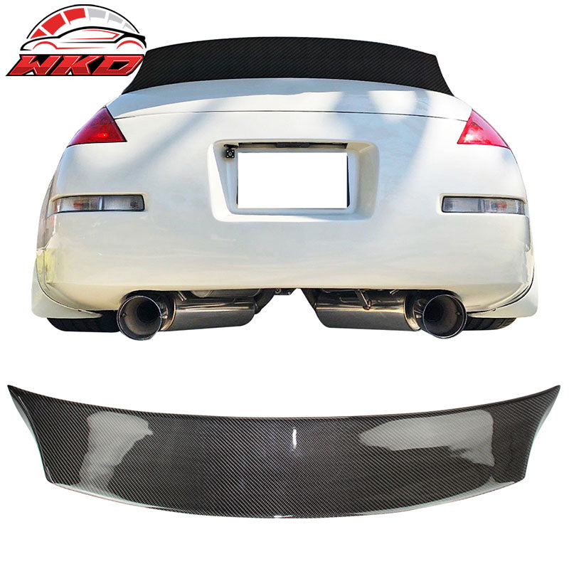 Fits 03-09 Nissan 350Z Coupe V Style Duckbill Trunk Spoiler Matte Carbon Fiber