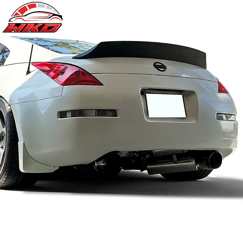 Fits 03-09 Nissan 350Z Coupe V Style Duckbill Trunk Spoiler Matte Carbon Fiber