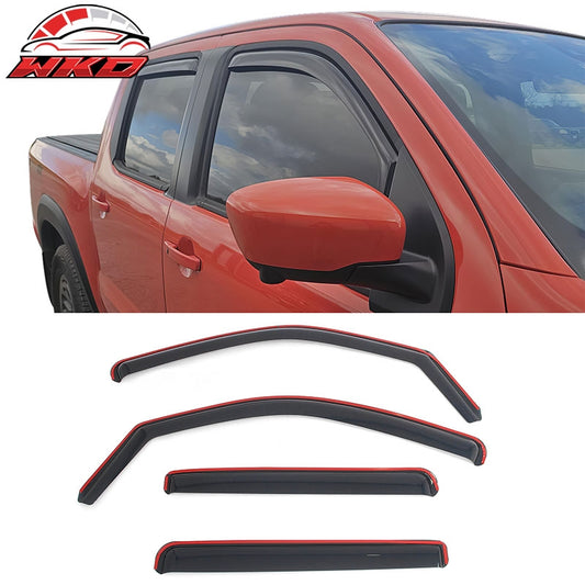 Wholesale 22-26 Nissan Frontier Crew Cab In-Channel Window Visors Guards Deflectors - Wikond Auto