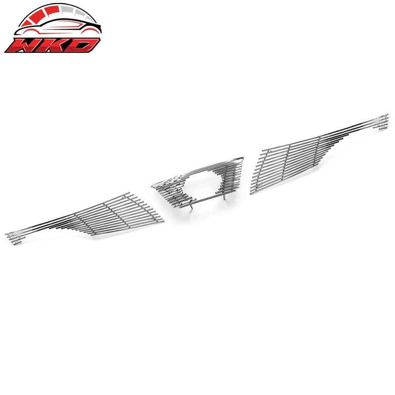 Wholesale 11-14 Nissan Juke Billet Style Front Bumper Upper Grille Insert Chrome 3PCS - Wikond Auto