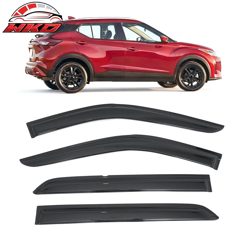 Wholesale 18-24 Nissan Kicks& 25 Kicks Play Window Visors Smoke Acrylic Deflector 4PC