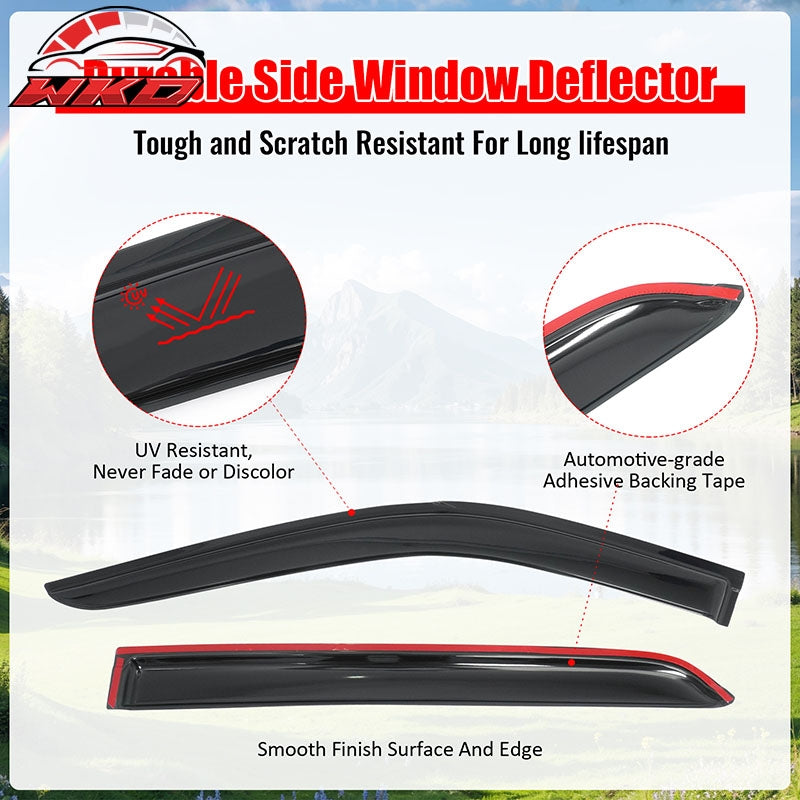 Fits 18-24 Nissan Kicks& 25 Kicks Play Window Visors Smoke Acrylic Deflector 4PC