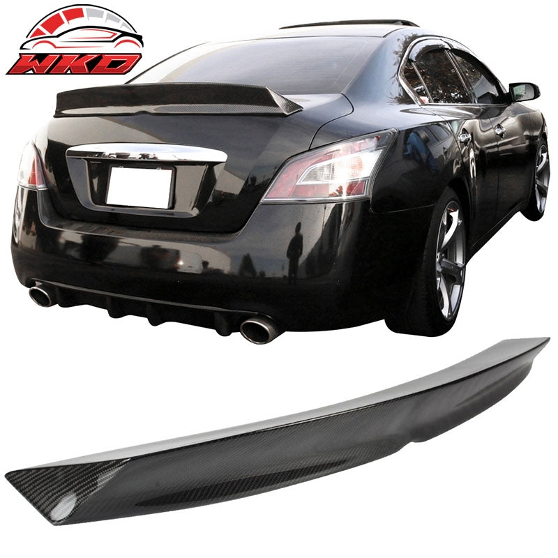 Fits 09-15 Nissan Maxima A35 IKON Style Carbon Fiber CF Rear Trunk Spoiler Wing