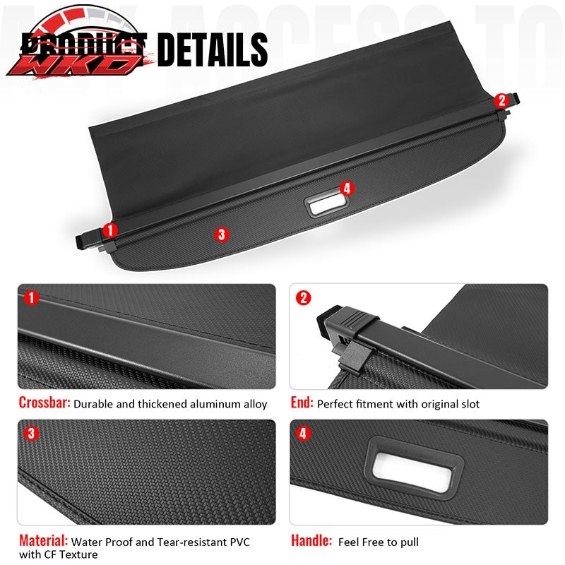 Wholesale 25-26 Nissan Murano Retractable Rear Trunk Cargo Cover Carbon Fiber Texture - Wikond Auto