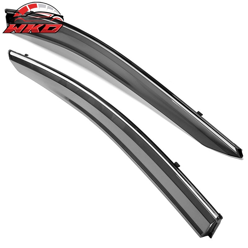 Fits 15-24 Nissan Murano Z52 Polycarbonate Window Visors w/ Chrome Trim 4Pc Set