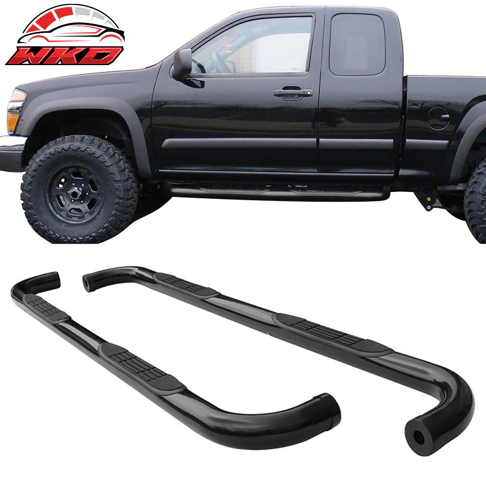 Fits 09-14 Nissan Murano 3" Black Round Side Steps Nerf Bar Running Board